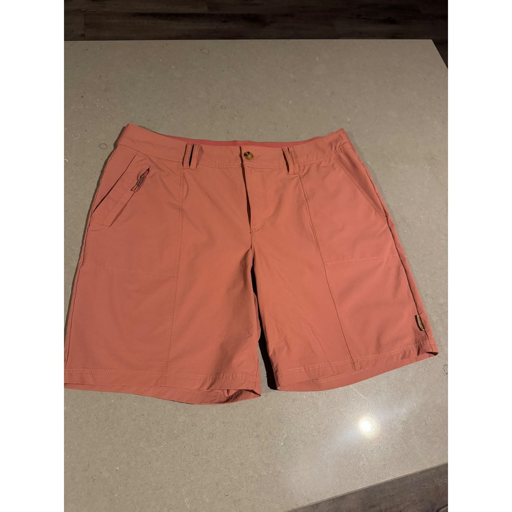 Gerry Women's Coral Pink Cargo Hiking Shorts Size L/G Quick Dry Zip Pockets